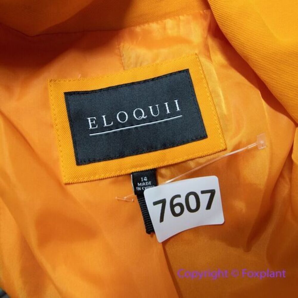 Eloquii Orange Long‎ Sleeve Blazer With Pockets Plus Size 14 - Picture 12 of 14